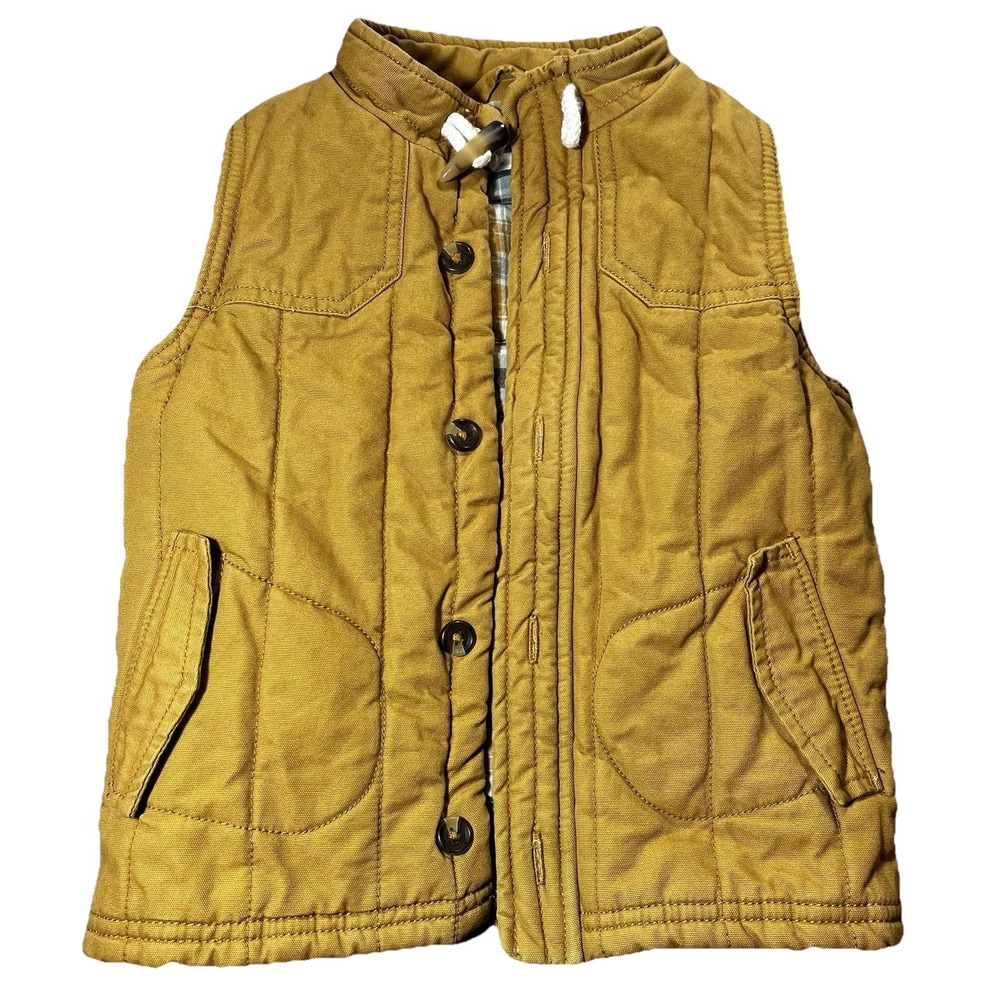 Boys OshKosh Chore Vest Plaid Lined 3T Cowboy Western Rodeo Quilted Kids Work